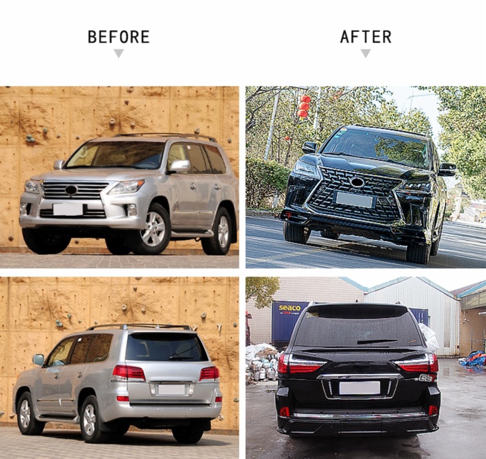 upgrade facelift headlamp rear light front&rear bumper body kit For 2021 LEXUS 570 LX570 Model
