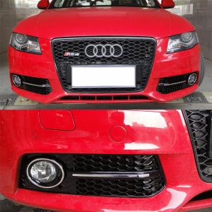 08-12 Audi A4 body kit RS4 / S4 abs black mid-net grille boutique modification