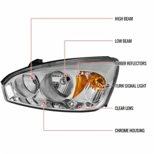 GM2502235/ GM2503235 FIT For 2004-2008 Chevy Malibu Halogen Headlight Headlamp