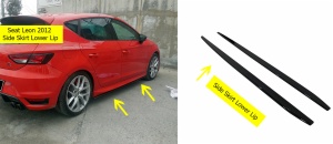 PP Material Black/Carbon Fiber Universal Side Skirts
