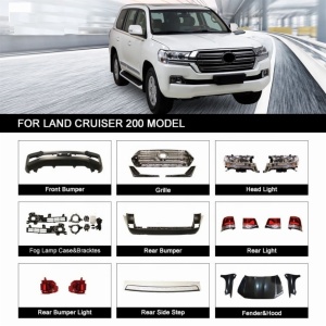 front&rear car bumpers grille LED headlight year 2008-2015 upgrade to 2016 for Toyota Land Cruiser lc 200