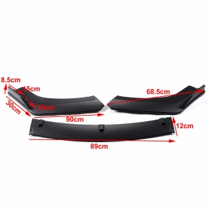 PP Material Black/Carbon Fiber Universal Front Lip