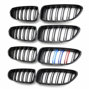 ABS plastic gloss black dual slat front grille for BMW 6 series F06 F12 F13 2011 2016 M6 style grille