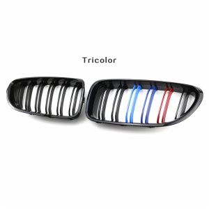 ABS plastic gloss black dual slat front grille for BMW 6 series F06 F12 F13 2011 2016 M6 style grille