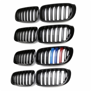 Black Carbon fiber cover ABS X3 X4 Front Car Grille for BMW F25 F26 xDrive35i xDrive28i 2014 2017 M Style
