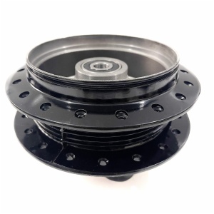 black front motorcycle hub