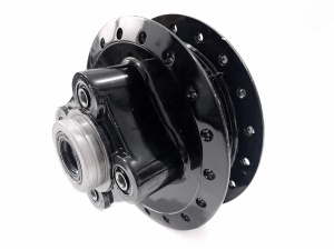 black front motorcycle hub