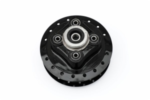 black front motorcycle hub