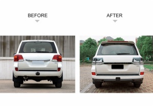 black style upgrade facelift grille with lc200 headlam rear light 2008-2015 body kit for Toyota Land Cruiser 200 Model