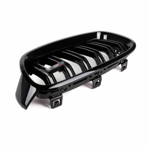 BMW 3, 4, 5 series M3M4f82 modified abs plastic double-line bright black front grille car mid-net
