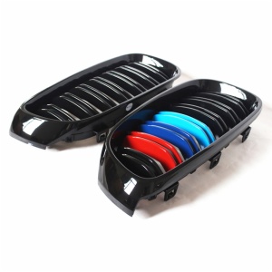 BMW 3 Series GT F34 to change the mesh double line three-color bright black matte black mesh decoration grille