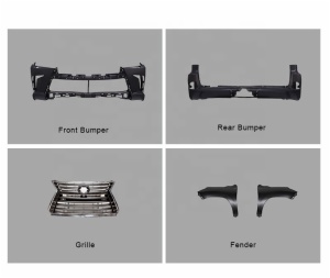 Body kit include front rear bumper grille with fender headlight grille 2010-2017 UPGRADE TO 2018 FOR LEXUS 570 LX570 Model
