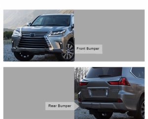 Body kit include front rear bumper grille with fender headlight grille 2010-2017 UPGRADE TO 2018 FOR LEXUS 570 LX570 Model