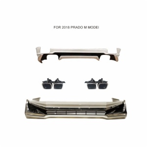 Body kit include front&rear bumper lip spoiler and exhaust pipe for 2018 TOYOTA PRADO M MODEL