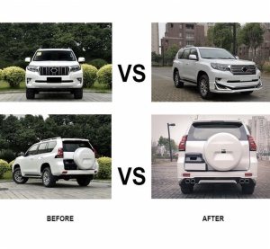 Body kit include front&rear bumper lip spoiler and exhaust pipe for 2018 TOYOTA PRADO M MODEL