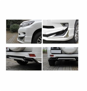 Body kit include front&rear bumper lip spoiler and exhaust pipe for 2018 TOYOTA PRADO M MODEL
