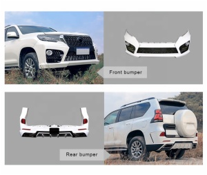 Body Kit include front&rear car bumpers grille with fender hood 2010-2017 UPGRADE TO 2018 For Toyota Prado E Model