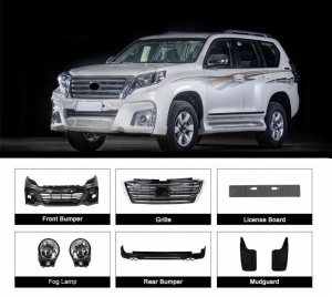 Body Kit include front&rear car bumpers grille with fender hood 2010-2017 UPGRADE TO 2018 For Toyota Prado E Model