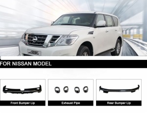 Body kits of front&rear bumper lip grille and exhaust pipe year 2016 for Nissan Patrol