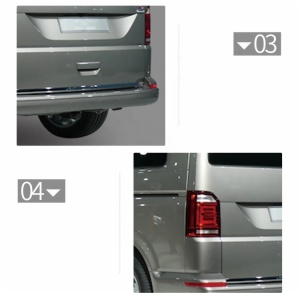 body kits with front rear bumper plate spoiler and led lamp exhaust pipe for Volkswagen VW T6