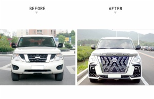 Facelift Black Hawk Front/Rear Bumper Lip Grille Bodykit For 2010-2019 Nissan Patrol Parts Y62 Model
