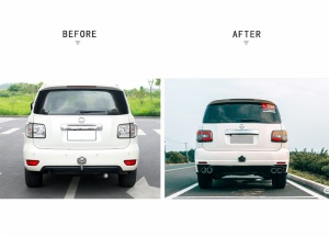 Facelift Black Hawk Front/Rear Bumper Lip Grille Bodykit For 2010-2019 Nissan Patrol Parts Y62 Model