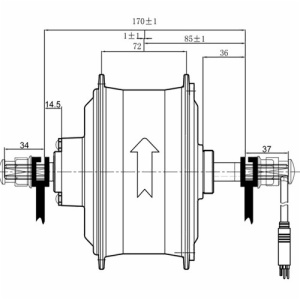 FAT TYRE HUB MOTOR H06 geared motor