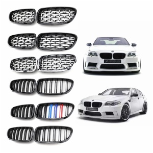 Carbon Fiber Bright black Dual Slats Front Grill for BMW F32 420i 428i 435i 440i M4 Sport 2014-2019
