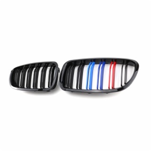 Carbon Fiber Bright black Dual Slats Front Grill for BMW F32 420i 428i 435i 440i M4 Sport 2014-2019