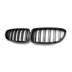 For BMW Sedan F10 F18 M5 M Glossy Black Front Kidney double slat line Grille 5 Series 520i 535i 550i 2010-2017 Come with M5