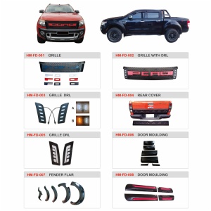 Ford 2012 ranger body kit headlight taillight grille side skirt