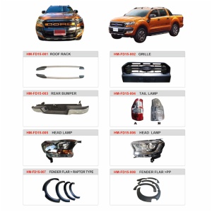 Ford 2015 ranger front grill headlight roof rack