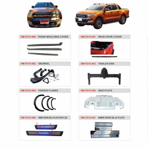 Ford ranger 4x4 body kit, front bumper guardrail, roof rack