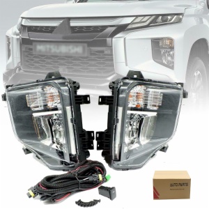Front fog lights Assembly Kit 2019-2020 For Mitsubishi Triton L200 Drl Fog Light