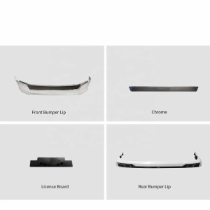 Front&Rear Bumper Lip License Board Car Chrome PP ABS Material Year 2016 2017 2018 2019 For Land Cruiser 200