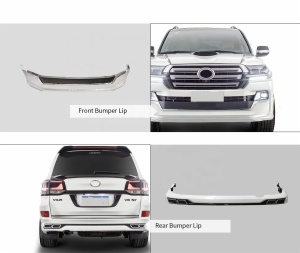 Front&Rear Bumper Lip License Board Car Chrome PP ABS Material Year 2016 2017 2018 2019 For Land Cruiser 200