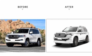 Front&Rear Bumper Lip License Board Car Chrome PP ABS Material Year 2016 2017 2018 2019 For Land Cruiser 200