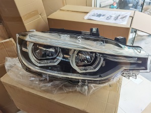 2013-2015 BMW 3 Series F30 headlight assembly to the new spoon angel eye daytime running light f35 LED headlight