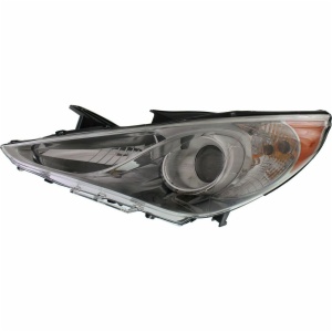 Headlight Set For 2011 2012 2013 2014 Hyundai Sonata Left and Right White Housing 2Pc HY2503159 HY2502159