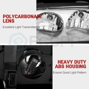 Headlights Assembly Kit For Chevy Impala 2000 2001 2002 2003 2004 2005 Headlamp Replacement Pair Set GM2503201 GM2502201