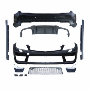 Mercedes-Benz C-class 2008 w204 upgrade modification c63 AMG body kit front bumper grille daytime running light