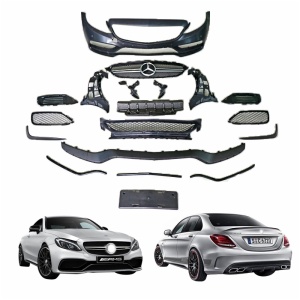 Mercedes-Benz C-Class w205 2015 2021 upgrade modification C63 AMG body kit front bumper GT grille
