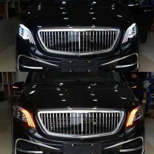 Mercedes-Benz V-Class Vito w447 v260 upgrade change Maybach LED headlights head lamp 2016-2020