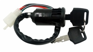 Motorcycle Wire Steering Lock Set & Ignition Switch Key For Cg125 Cg150 Zj125 Jh70