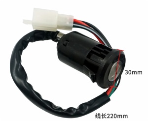 Motorcycle Wire Steering Lock Set & Ignition Switch Key For Cg125 Cg150 Zj125 Jh70