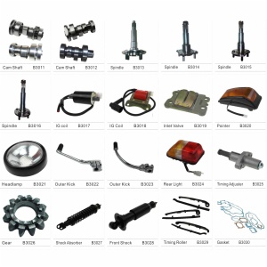 Various kinds of Motorcycle Engine Spare Parts And Body Accessories