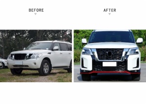 PP Grille Auto Front Rear Bumpers Body Kit For 2010-2019 Upgrade 2022 Nissan Patrol y62 Nismo Model