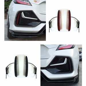Rear brake warning light LED For Civic type R 2016 2019 with 3 Function Hatch Rear fog lamp frame