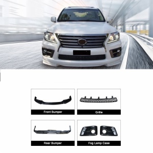 SPORT BODY KIT FRONT&REAR BUMPER SPOILER AND AIR-INLET GRILLE FOG LAMP CASE FOR LX570 LEXUS 570