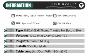 THUMB THROTTLE with SM PLUG 108X